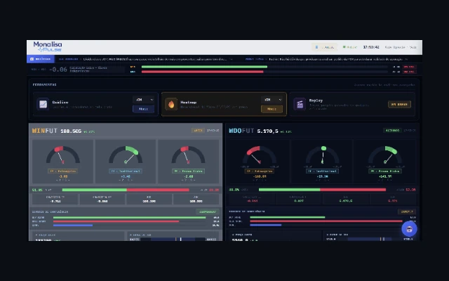 Interface da plataforma Monalisa Pulse